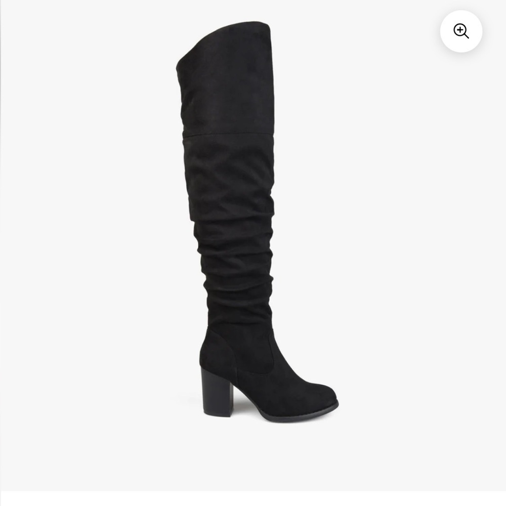 NWOT Journee Collection Black Heeled Boots, size 10 extra wide calf